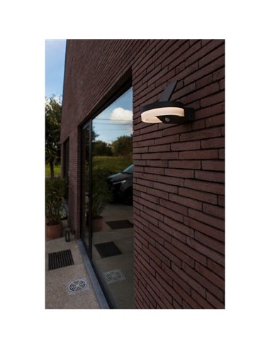 Aplique LED con panel solar ajustable y sensor PIR RUNDA, 12W 1300Lm, 3000K