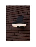 Aplique LED con panel solar ajustable y sensor PIR RUNDA, 12W 1300Lm, 3000K