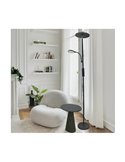 Lámpara de salón LED de metal negro con brazo lector, VINET 30+6W, 3000Lm, CCT 2700K/4000K/6500K, con mando a distancia imantado