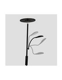 Lámpara de salón LED de metal negro con brazo lector, VINET 30+6W, 3000Lm, CCT 2700K/4000K/6500K, con mando a distancia imantado