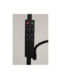 Lámpara de salón LED de metal negro con brazo lector, VINET 30+6W, 3000Lm, CCT 2700K/4000K/6500K, con mando a distancia imantado