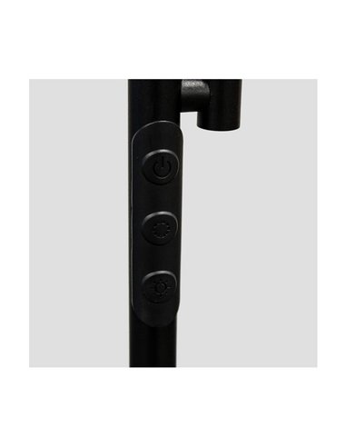 Lámpara de salón LED de metal negro con brazo lector, VINET 30+6W, 3000Lm, CCT 2700K/4000K/6500K, con mando a distancia imantado