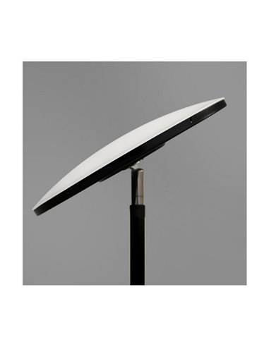Lámpara de salón LED de metal negro con brazo lector, VINET 30+6W, 3000Lm, CCT 2700K/4000K/6500K, con mando a distancia imantado