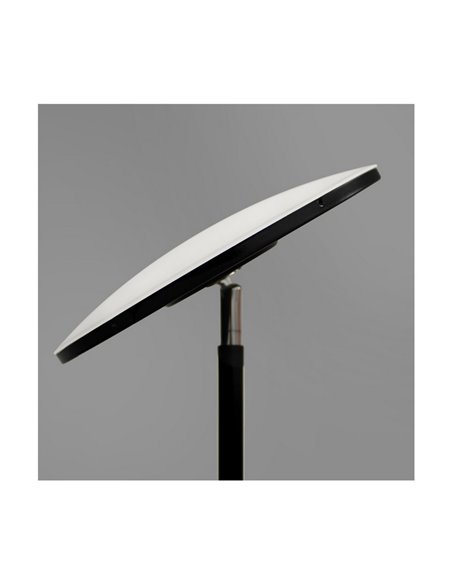 Lámpara de salón LED de metal negro con brazo lector, VINET 30+6W, 3000Lm, CCT 2700K/4000K/6500K, con mando a distancia imantado