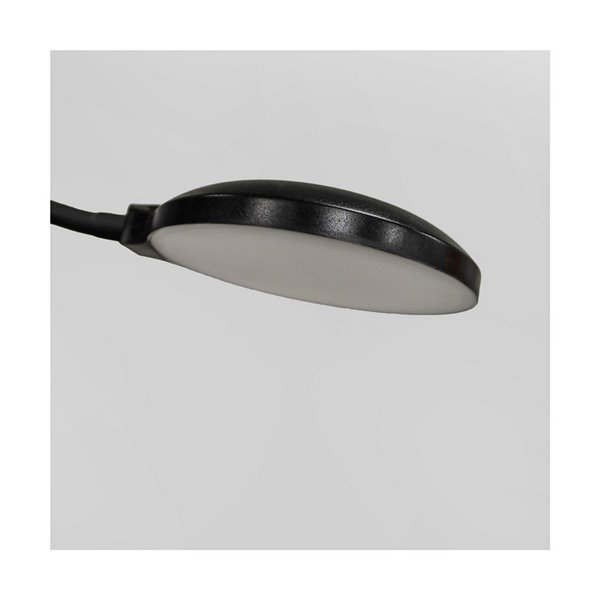 Lámpara de salón LED de metal negro con brazo lector, VINET 30+6W, 3000Lm, CCT 2700K/4000K/6500K, con mando a distancia imantado