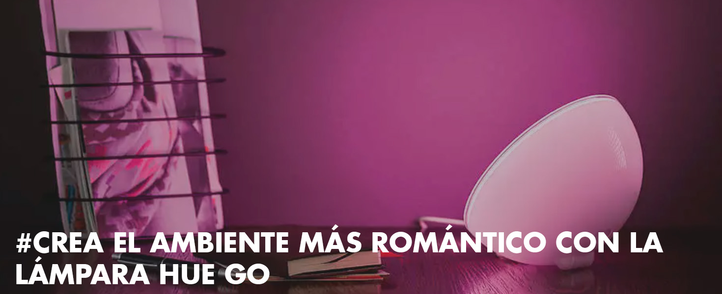 Crea el ambiente más romántico con la lámpara Hue Go