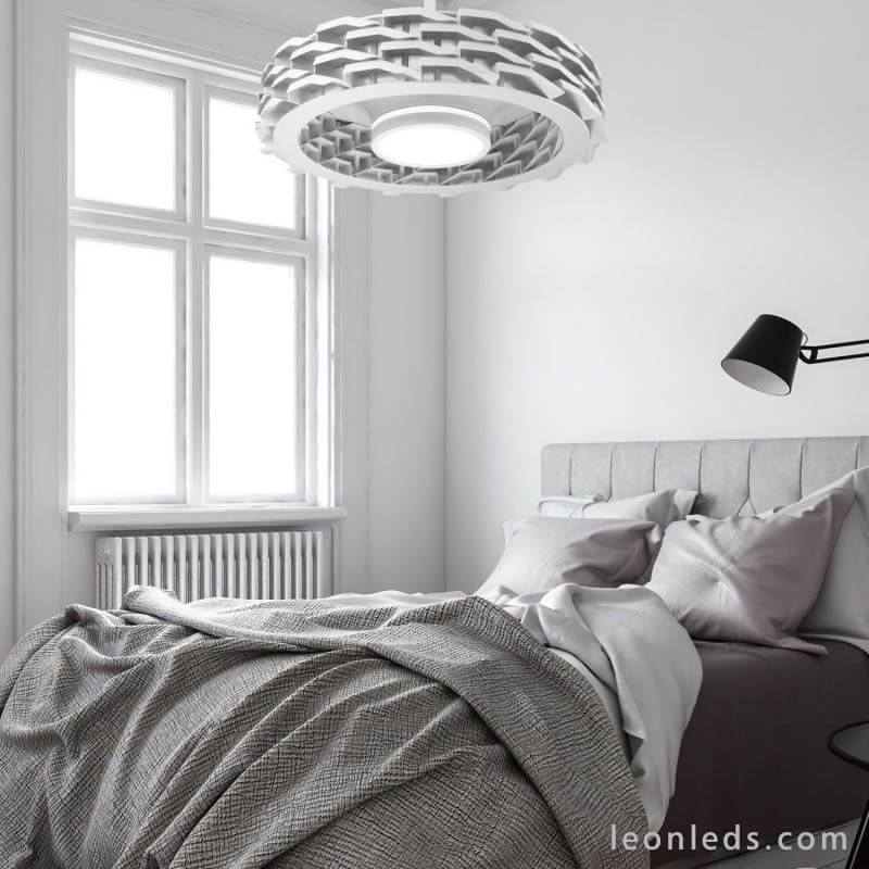 Ventilador Sin aspas Exhale de diseño con luz Led silencioso blanco